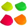 Orthodontic box, large, yellow, green, pink, orange, 4 x 7.9 x 8 cm