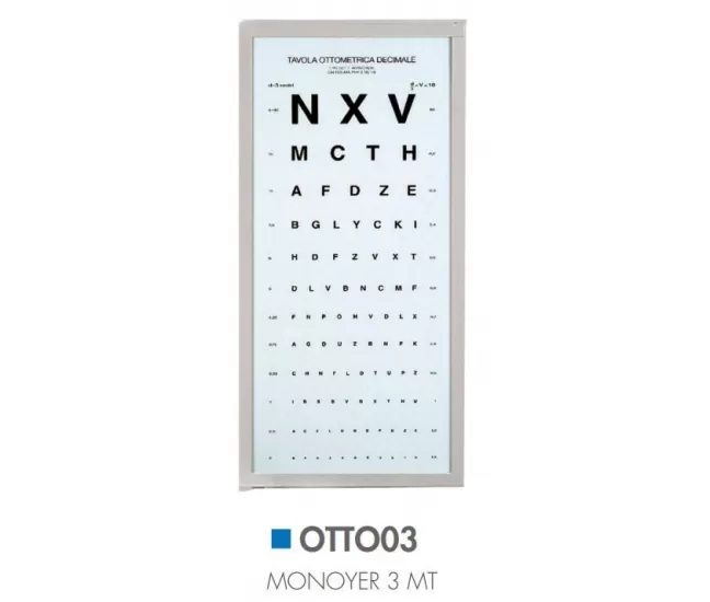 Optotype monoyer illuminated chart viewer OTTO 03