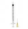Tuberculin syringe 1 ml with needle 25G, 100 pcs