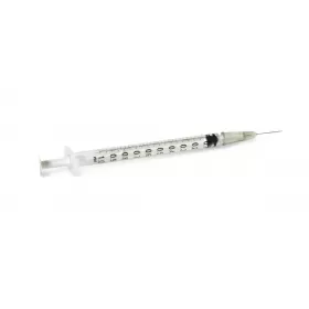 Tuberculin syringe 1 ml with needle 25G, 100 pcs