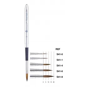 Brush for ceramic sable with cover S41-4/6