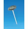 Silver wire brush with shank, 19 mm