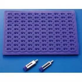 Guminis padėklas su 100 vietų, skirtas antgaliukams BI-PIN, BI-V-PIN, BI-V-PIN short