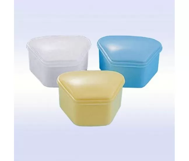 Dėžutė dantų protezams, mėlyna Dėžutė dantų protezams, mėlyna