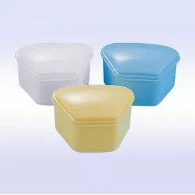 Denture box, yellow