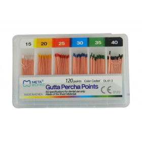 Gutaperčos kaiščiai Nr.10~Nr.80 pagrindiniai, 120 vnt. Gutaperčos kaiščiai Nr.10~Nr.80 pagrindiniai, 120 vnt.