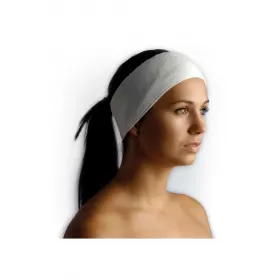 BELLITAS Headband With Velcro (White/Black)