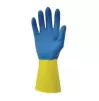 Pirštinės atsparios cheminėms medžiagoms, DUO PLUS, dvigubo latekso, 30 cm, 1 pora