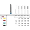 Diamond bur 881 for turbine handpiece, 1 pcs