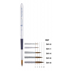 Brush for ceramic sable with cover S41-8