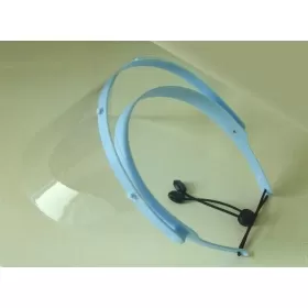 Apsauginiai veido skydeliai su mėlynu rėmeliu (1 rėmelis + 10 skydelių)