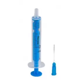 2 parts syringe, 5 ml, Luer Slip with needle 23G, 100 pcs