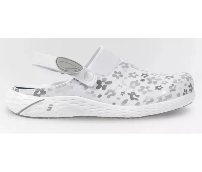 Sintetinės odos medicininės darbinės klumpės DANY, su pilkos spalvos detalėm