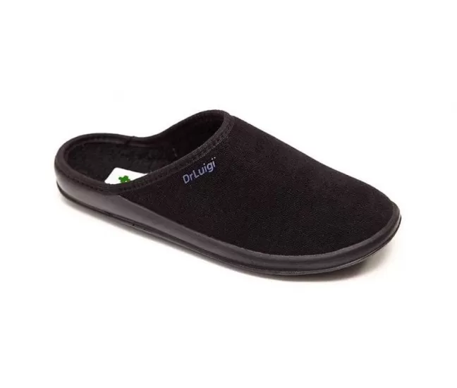Ortopedinės tekstilinės šlepetės DrLuigi, juodos
