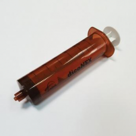 Švirkštas 3 dalių, su užsukama (Luer Lock) jungtimi, be adatos, tamsus, sterilus, 50 ml