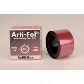 Arti - Fol 12 µm metallic black/red, refill box, 20 m