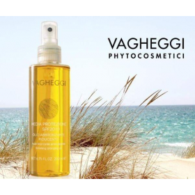 VAGHEGGI SUNCARE Saulės filtras purškiamas, atsparus vandeniui su SPF20, 150 ml VAGHEGGI SUNCARE Saulės filtras purškiamas, atsparus vandeniui su SPF20, 150 ml