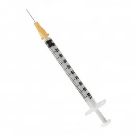 Insulin syringe 1 ml with needle 27G, 100 pcs