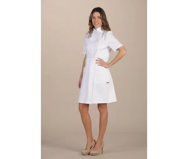 Medicininis chalatas Varenna baltas