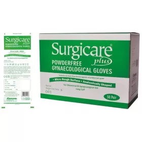 Gynaecological latex gloves, sterile, powder free, Surgicare plus