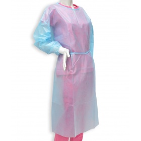 Disposable fluid resistant isolation gown