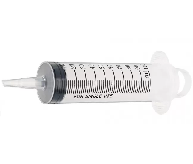 3 parts syringe, 100 ml, catheter type, without needle, 1 pcs.