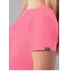 Notched V-neck Top A6002 Azalea Pink
