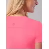 Notched V-neck Top A6002 Azalea Pink