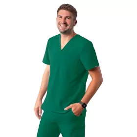 Men's Classic V-Neck Top A6006 Hunter Green