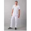 Men's Classic V-Neck Top A6006 White