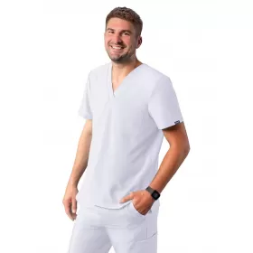 Men's Classic V-Neck Top A6006 White