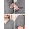Women's Elevated V-neck Scrub Top P4212 Heather Grey