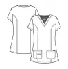 Women's Elevated V-neck Scrub Top P4212 Heather Grey
