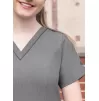 Women's Elevated V-neck Scrub Top P4212 Heather Grey