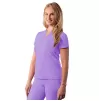 Notched V-neck Top A6002 Lavender