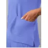 Modern V-Neck Top A6008 Ceil Blue