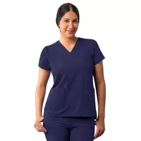 Modern V-Neck Top A6008 Navy