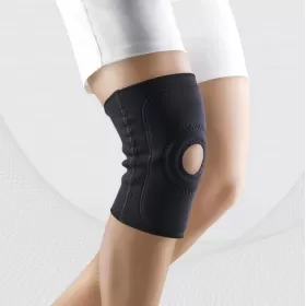Elastic medical neoprene knee band with opening for kneecap, ELAST 9903