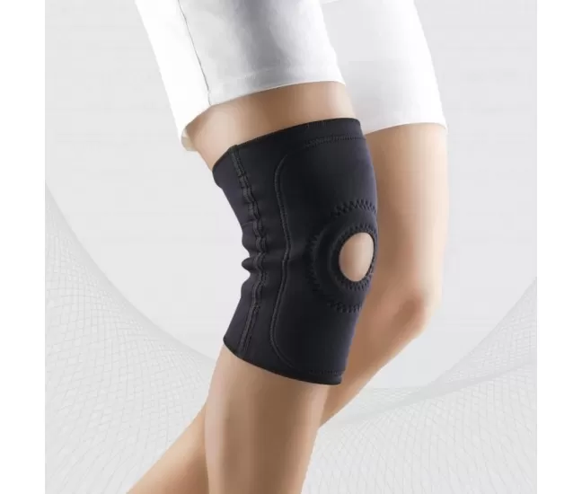 Tamprusis medicininis tvarstis iš neopreno, skirtas kelio sąnario fiksacijai, su atvira kelio girnele, ELAST 9903