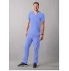 Men's Classic V-Neck Top A6006 Ceil Blue