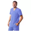 Men's Classic V-Neck Top A6006 Ceil Blue