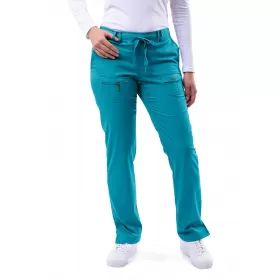 Women's Slim Fit 6 Pocket Pant P4100 Teal Blue