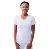 Women's Modern V-Neck Scrub Top P7002 White