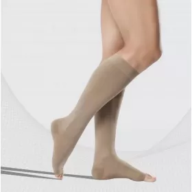 Medical compression long socks without toecap, unisex, CCL1, ELAST 0408