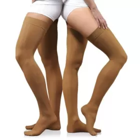Medical compressive stockings with toecap, unisex, CCL1, ELAST 0402