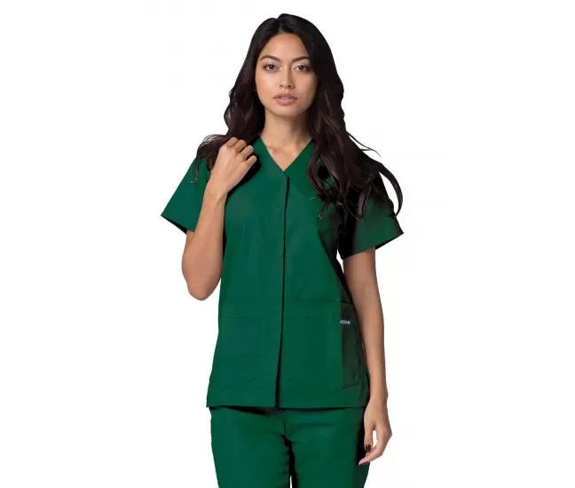 Double Pocket Snap Front Top 604 Hunter Green