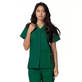 Double Pocket Snap Front Top 604 Hunter Green
