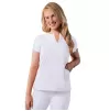 Notched V-neck Top A6002 White