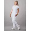 Notched V-neck Top A6002 White