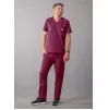 Men's Modern V-Neck Top A6010 Wine